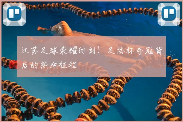 江苏足球荣耀时刻！足协杯夺冠背后的热血征程